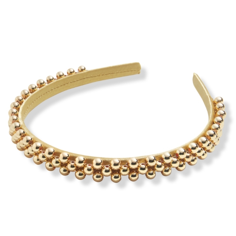 BAUBLEBAR STELLA GOLD BEADED HEADBAND.